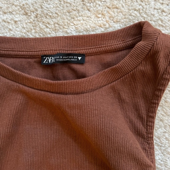 Y2K Chocolate Brown Cutout Top - Picture 3 of 3